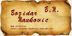 Božidar Mauković vizit kartica